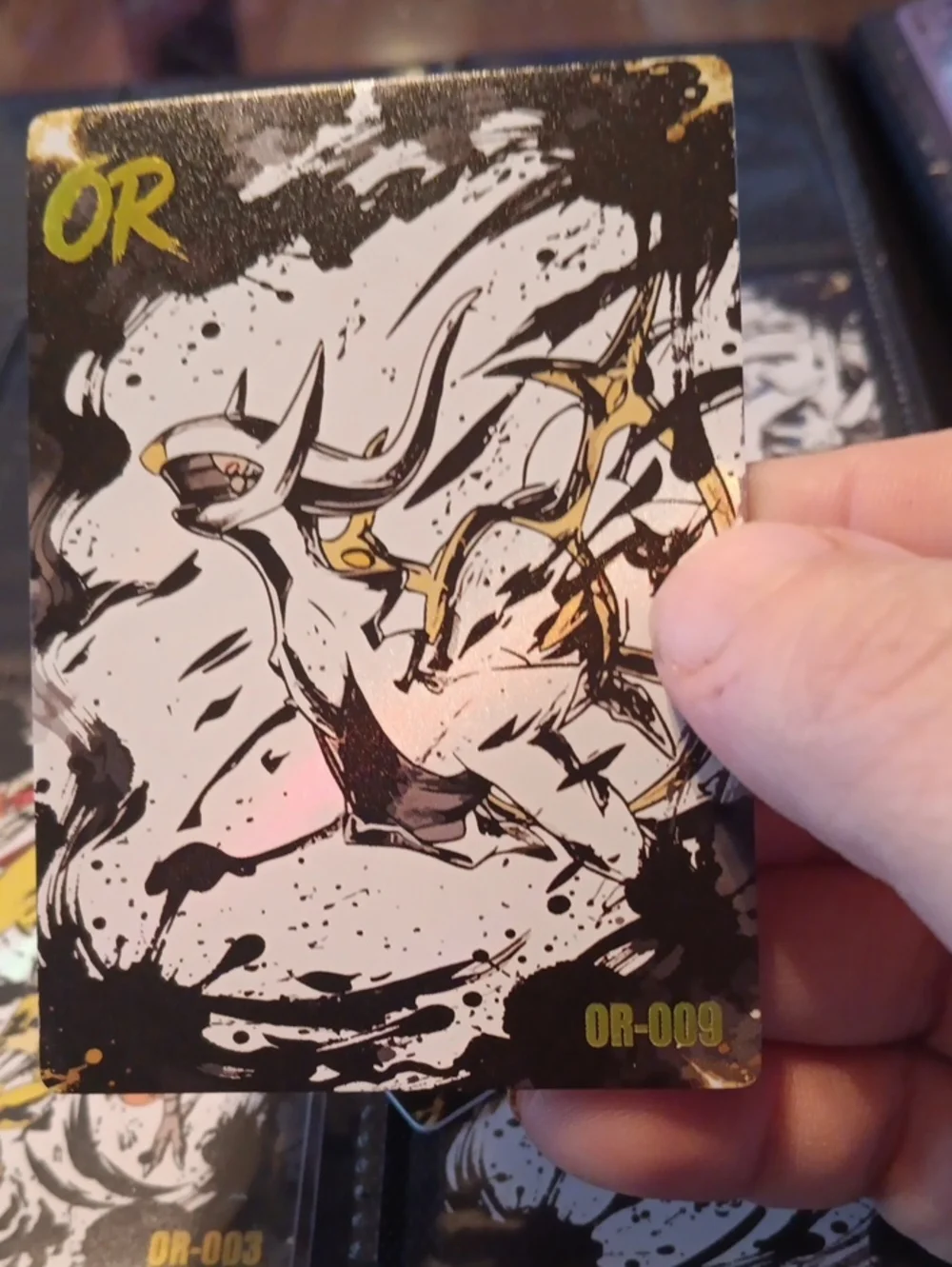 Pokemon OR Arceus Art Card — White, Black, Gold